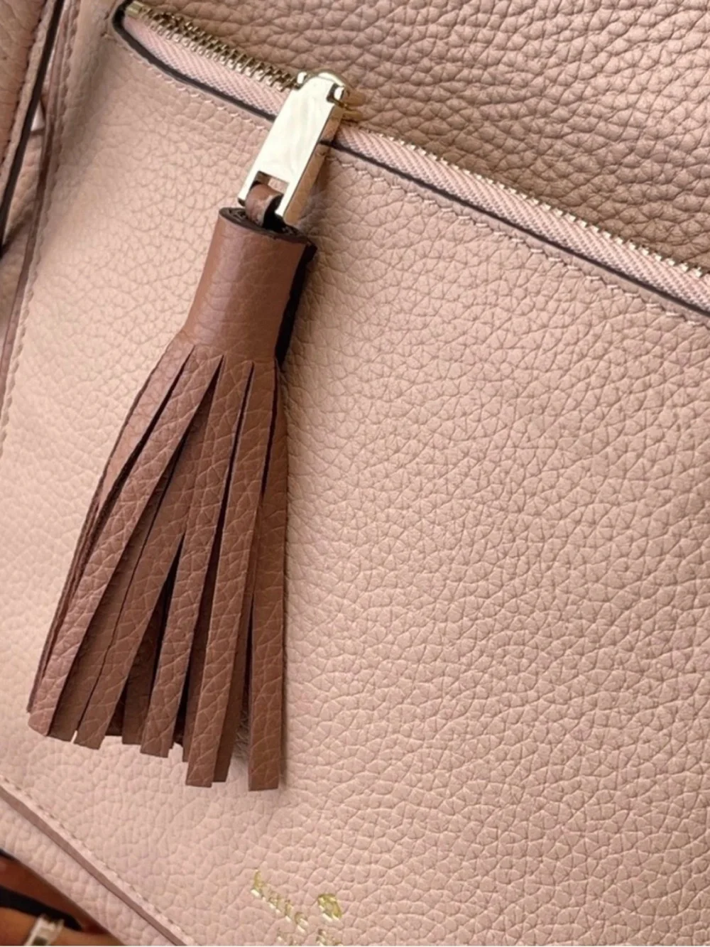 kate spade Pebbled Leather Crossbody in Dusty Rose with Gold Hardware
